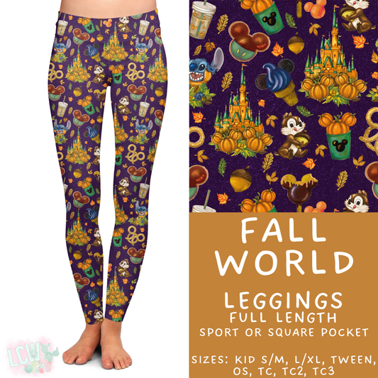 Batch #404 - Magical Fall 2 - Closes 8/29 - ETA mid/late October - Fall World Full Length Leggings