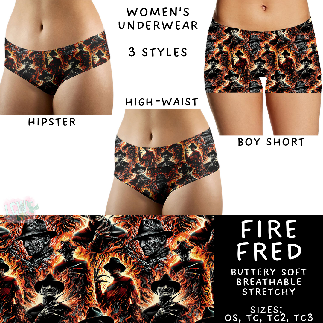 Ready To Ship - Fire Fred Women's Underwear - Boy Short TC2