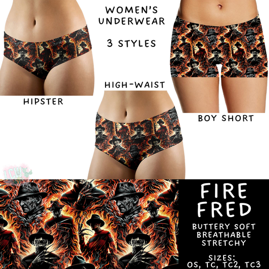 Ready To Ship - Fire Fred Women's Underwear - Boy Short TC2