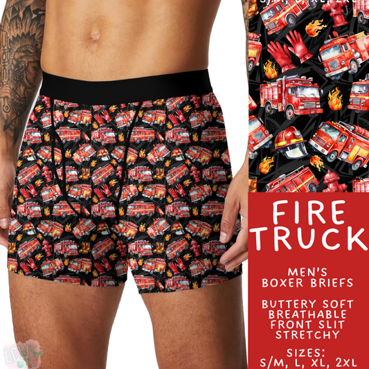 Ready to Ship Fire Truck Men's Boxer Briefs - 2XL