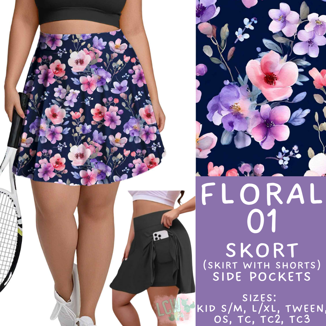 Batch #540 - May Flowers - Closes 6/8 - ETA early August - Floral 01 Skort