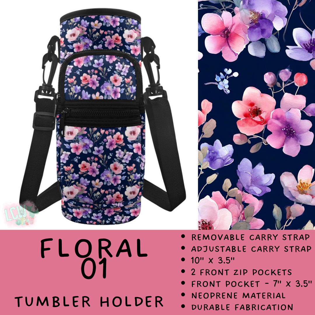Batch #551 - Tumbler Holder 2 - Closes 7/3 - ETA early Sept - Floral 01 Tumbler Holder