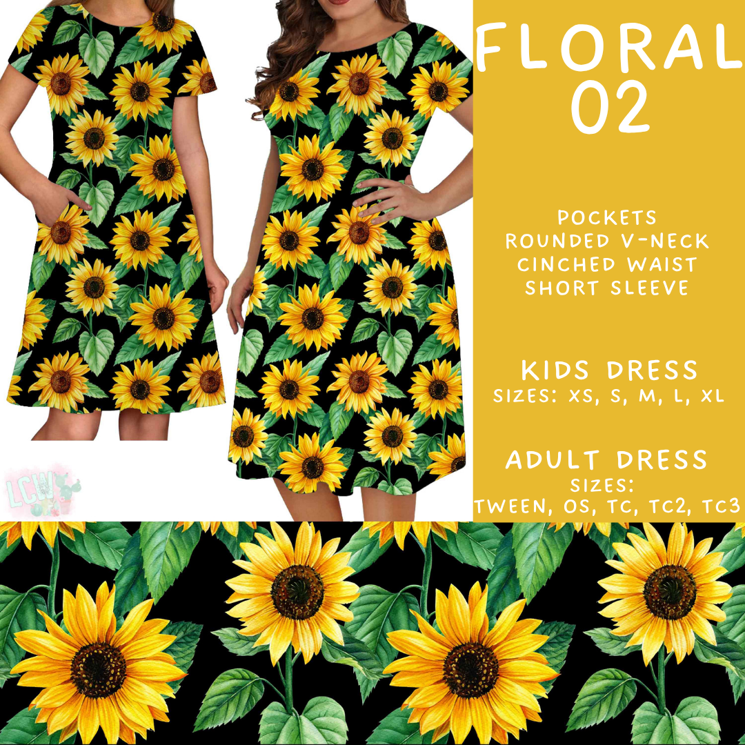 Batch #540 - May Flowers - Closes 6/8 - ETA early August - Floral 02 Adult & Kids Dresses