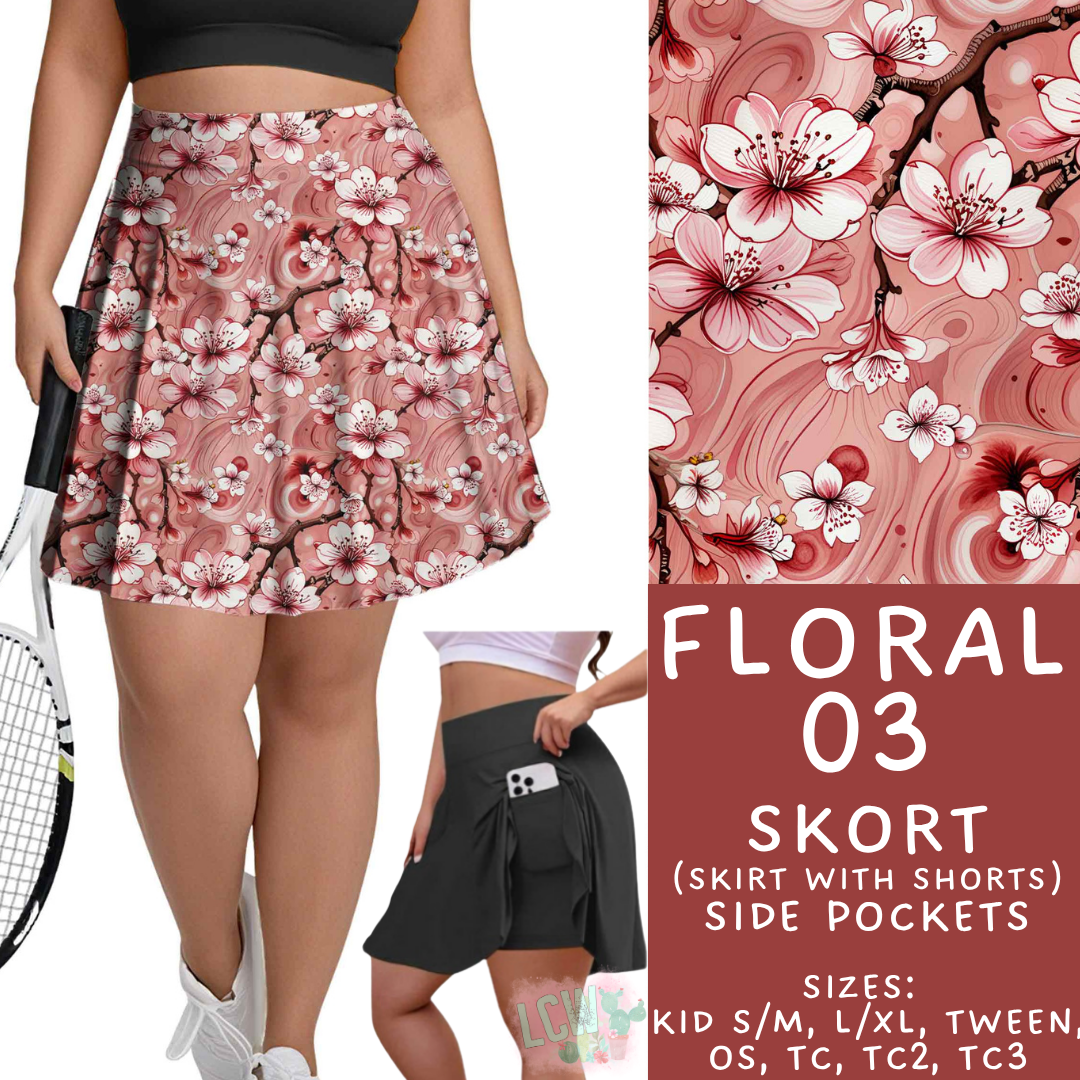 Batch #540 - May Flowers - Closes 6/8 - ETA early August - Floral 03 Skort