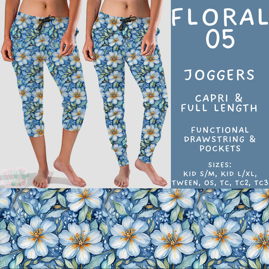 Batch #540 - May Flowers - Closes 6/8 - ETA early August - Floral 05 Full and Capri Length Joggers