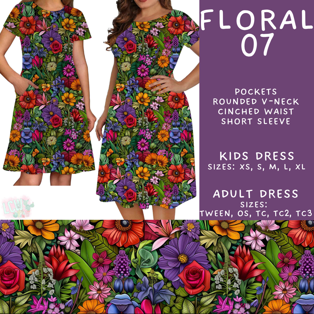 Batch #540 - May Flowers - Closes 6/8 - ETA early August - Floral 07 Adult & Kids Dresses