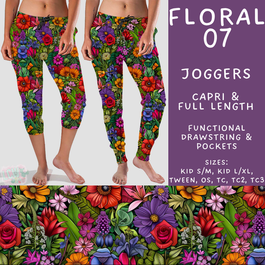 Batch #540 - May Flowers - Closes 6/8 - ETA early August - Floral 07 Full and Capri Length Joggers