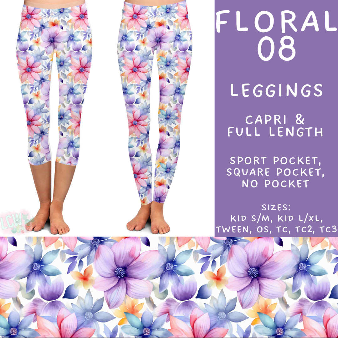 Batch #540 - May Flowers - Closes 6/8 - ETA early August - Floral 08 Full and Capri Length Leggings