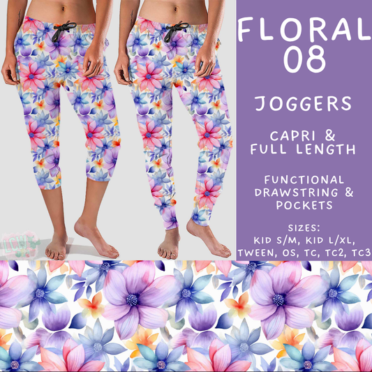 Batch #540 - May Flowers - Closes 6/8 - ETA early August - Floral 08 Full and Capri Length Joggers