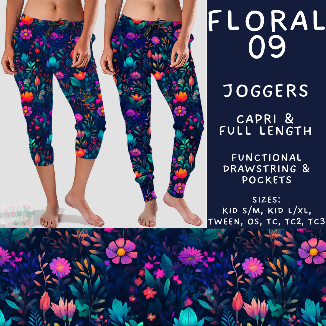 Batch #540 - May Flowers - Closes 6/8 - ETA early August - Floral 09 Full and Capri Length Joggers