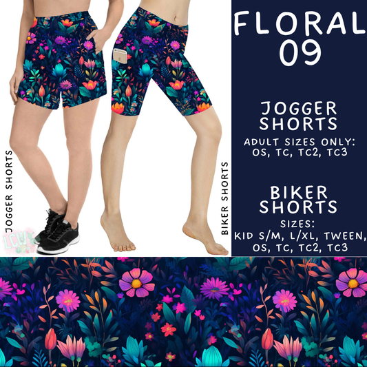 Batch #540 - May Flowers - Closes 6/8 - ETA early August - Floral 09 Biker & Jogger Shorts