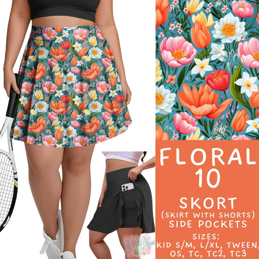 Batch #540 - May Flowers - Closes 6/8 - ETA early August - Floral 10 Skort