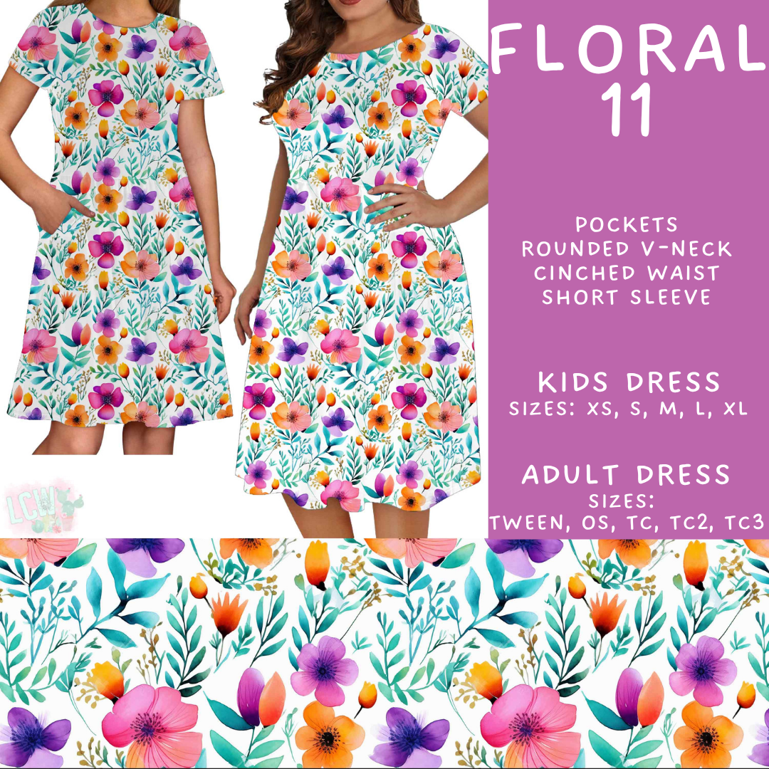 Batch #540 - May Flowers - Closes 6/8 - ETA early August - Floral 11 Adult & Kids Dresses