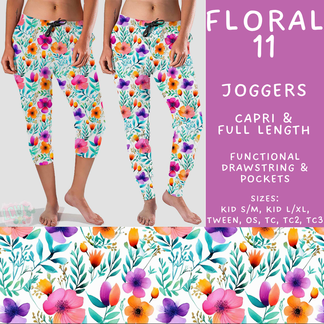 Batch #540 - May Flowers - Closes 6/8 - ETA early August - Floral 11 Full and Capri Length Joggers