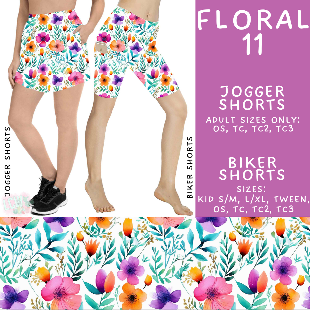 Batch #540 - May Flowers - Closes 6/8 - ETA early August - Floral 11 Biker & Jogger Shorts