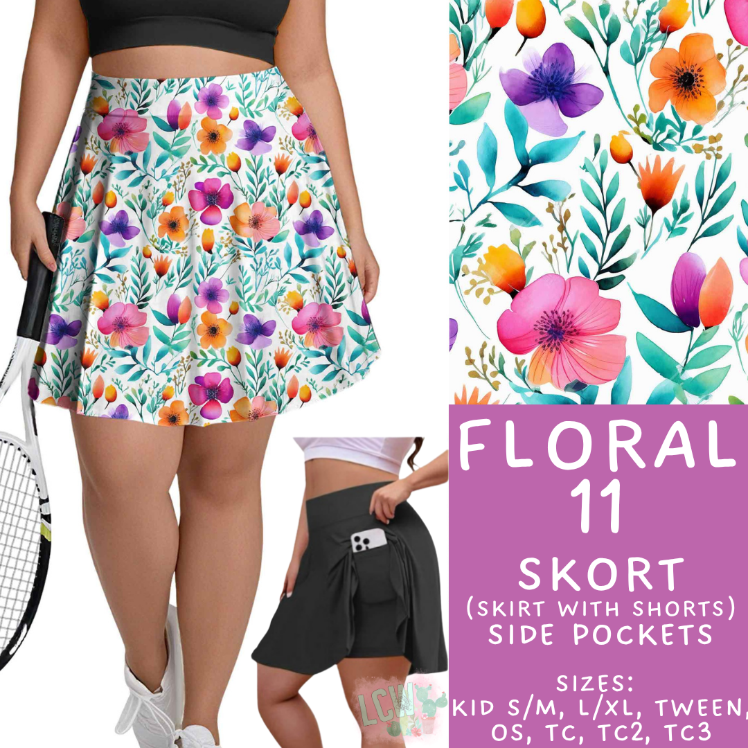 Batch #540 - May Flowers - Closes 6/8 - ETA early August - Floral 11 Skort