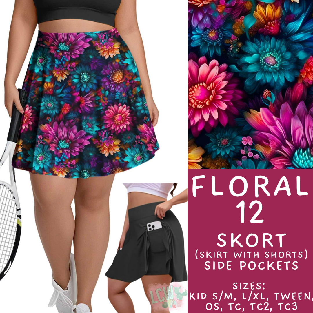 Batch #540 - May Flowers - Closes 6/8 - ETA early August - Floral 12 Skort