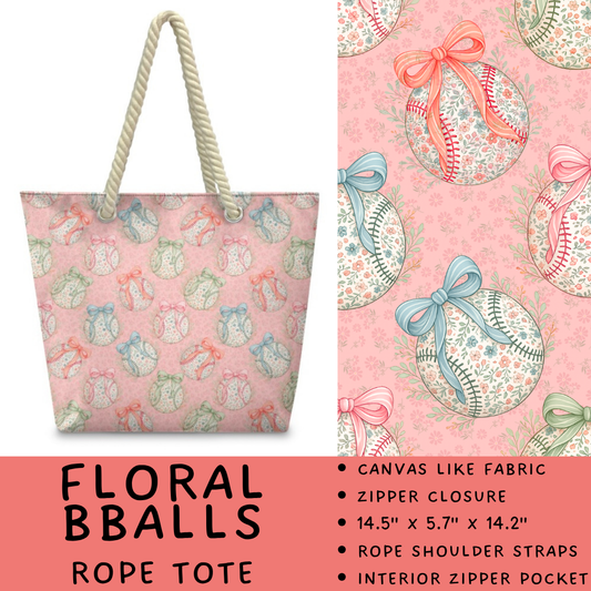 Batch #519 - The Rope Tote 2 - Closes 4/20 - ETA mid June - Floral BBalls Rope Tote