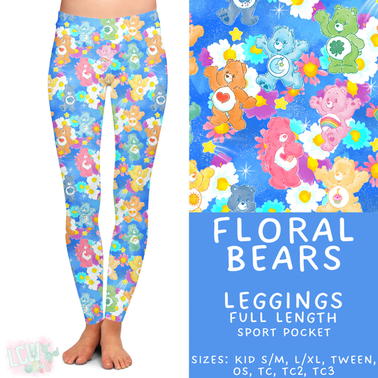 Batch #461 - October Request Run - Closes 12/9 - ETA late Jan - Floral Bears Full Length Leggings