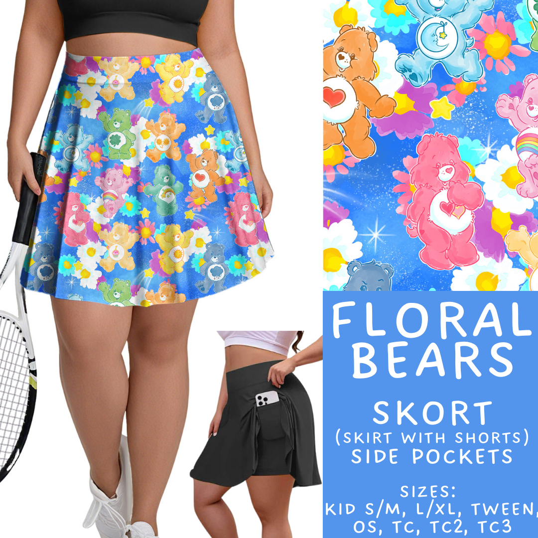 Batch #461 - October Request Run - Closes 12/9 - ETA late Jan - Floral Bears Skort