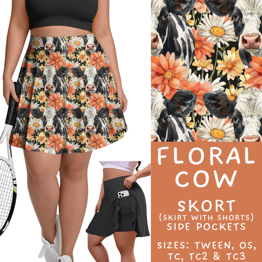 Batch #347 - Fun Run 11 - Closes 5/29 - ETA mid/late July - Floral Cow Skort