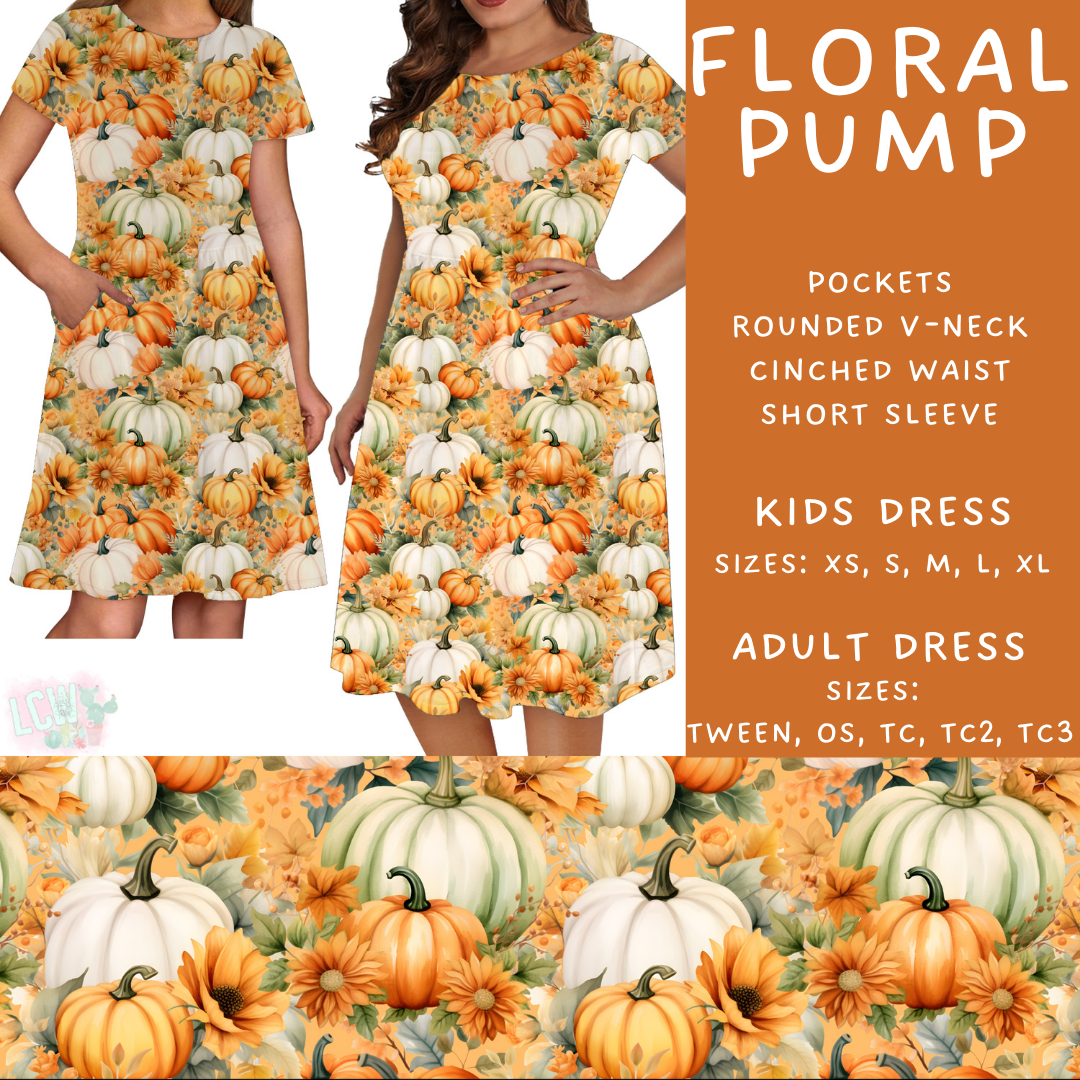 Batch #403 - Hello Fall 2 - Closes 8/28 - ETA mid October - Floral Pump Womens & Girls Dresses