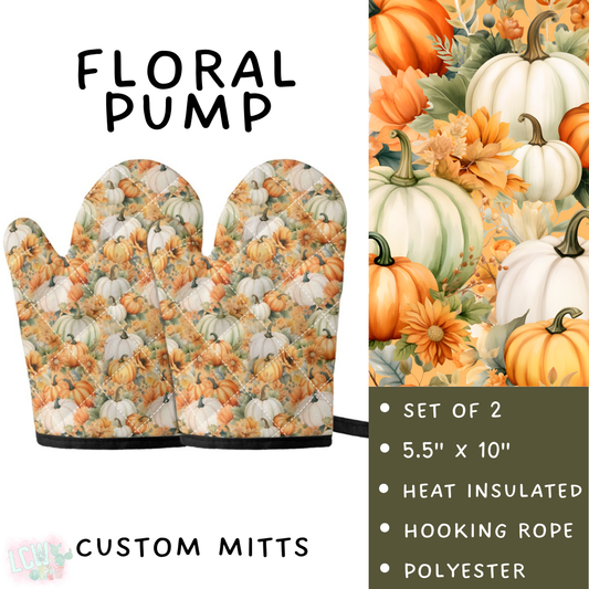 Batch #405 - Oh My Gourd, Let's Bake! - Closes 9/1 - ETA mid/late October - Floral Pump Oven Mitts