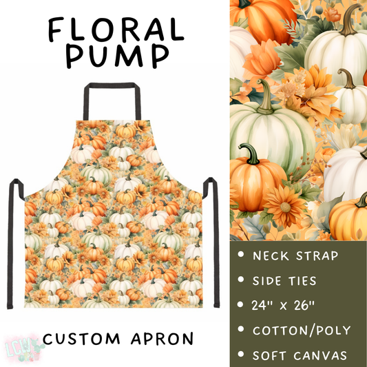 Batch #405 - Oh My Gourd, Let's Bake! - Closes 9/1 - ETA mid/late October - Floral Pump Apron