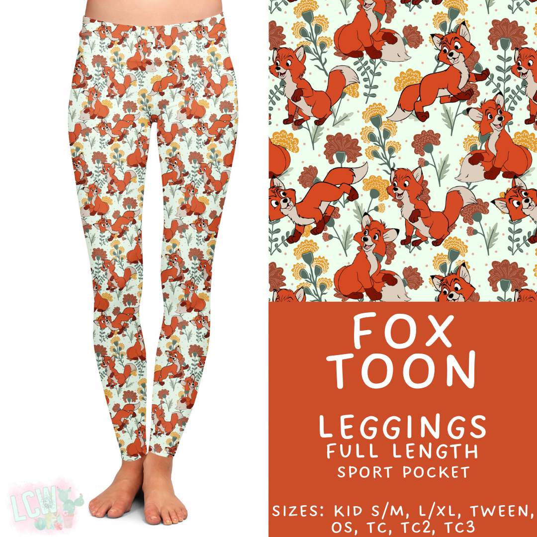 Batch #461 - October Request Run - Closes 12/9 - ETA late Jan - Fox Toon Full Length Leggings