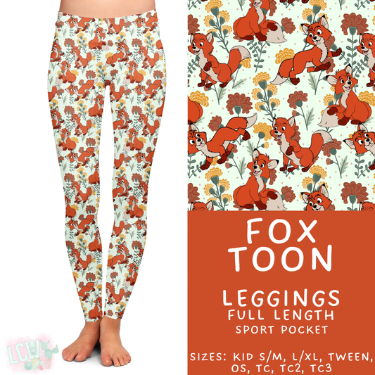 Batch #461 - October Request Run - Closes 12/9 - ETA late Jan - Fox Toon Full Length Leggings