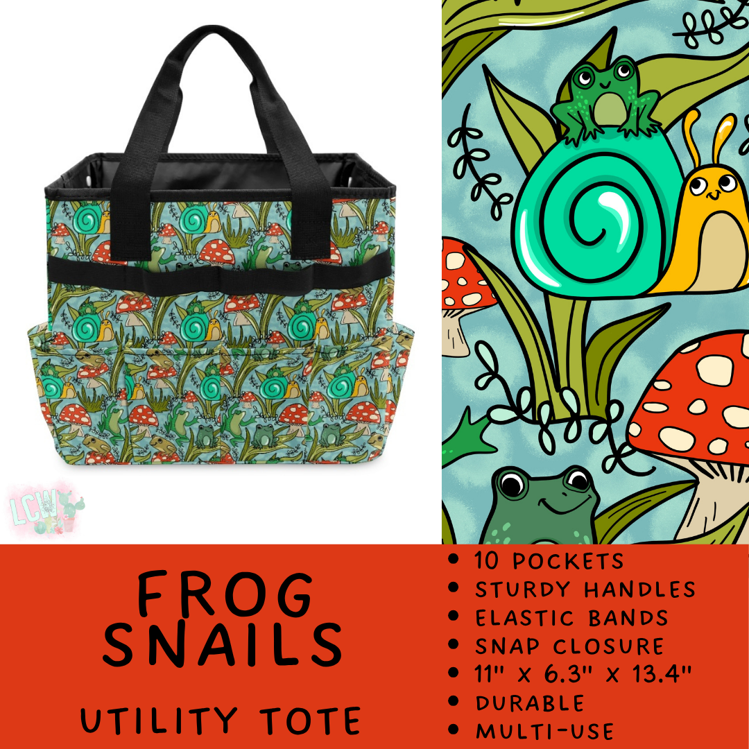 Batch #549 - Utility Tote 2 - Closes 6/29 - ETA late August - Frog Snails Utility Tote