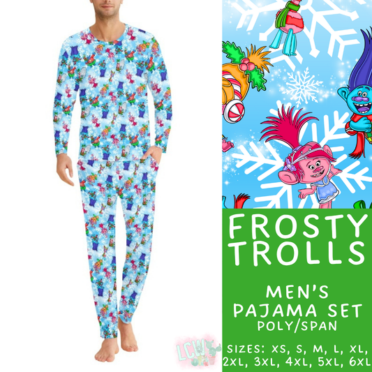 Batch #431 - Character Christmas Pajamas - Closes 10/16 - ETA late Nov - Frosty Trolls Men's Pajama Set