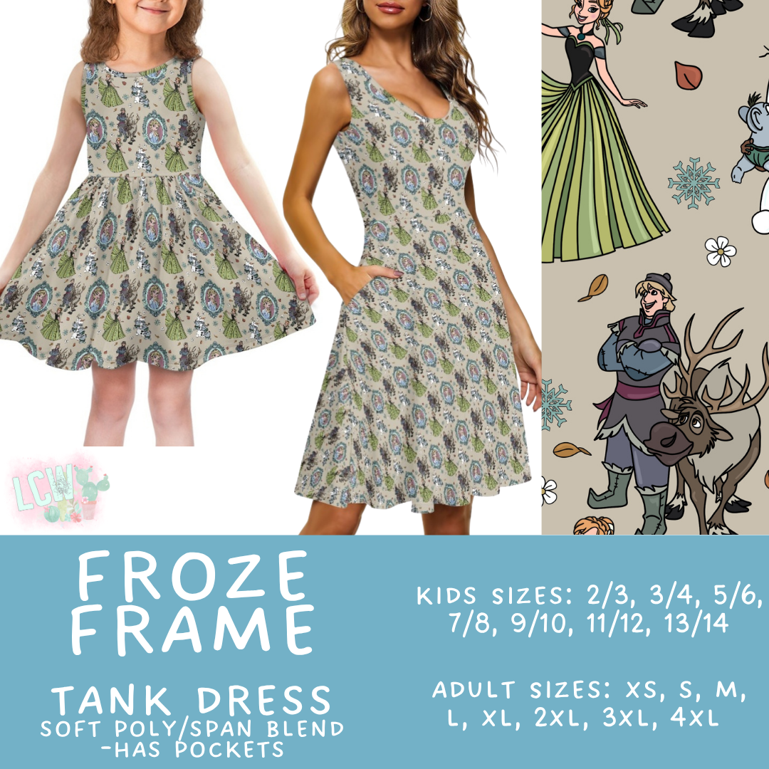 Batch #536 - Frames Collection - Closes 5/29 - ETA late July - Froze Frame Women's & Girl's Tank Dress