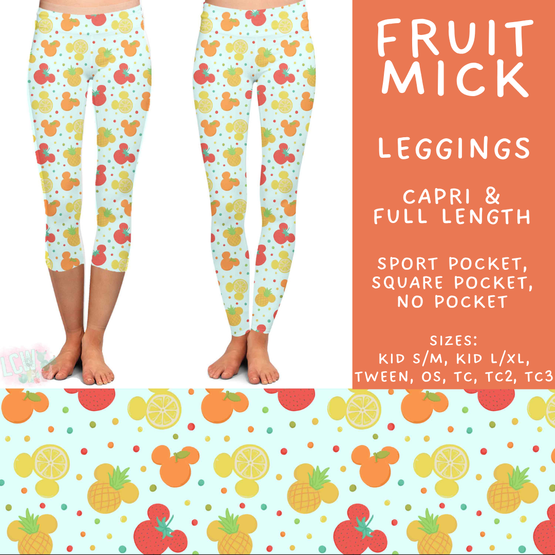 Batch #541 - Magical Faves 21 - Closes 6/10 - ETA mid August - Fruit Mick Full and Capri Length Leggings