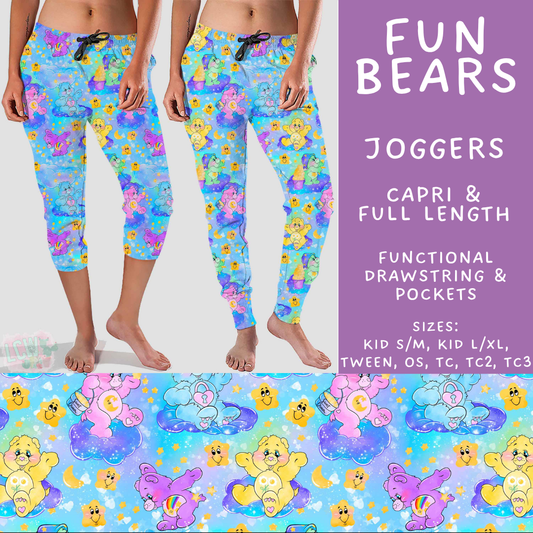 Batch #555 - Cool Characters 7 - Closes 7/13 - ETA mid Sept - Fun Bears Full and Capri Length Joggers