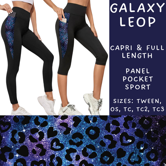 Ready To Ship - Galaxy Leop Panel Pocket Full Length Leggings