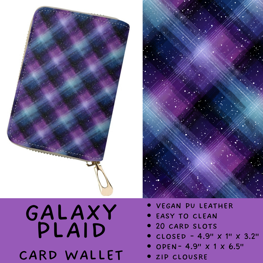 Batch #460 - Zip It Collection - Closes 12/5 - ETA late Jan - Galaxy Plaid Card Wallet