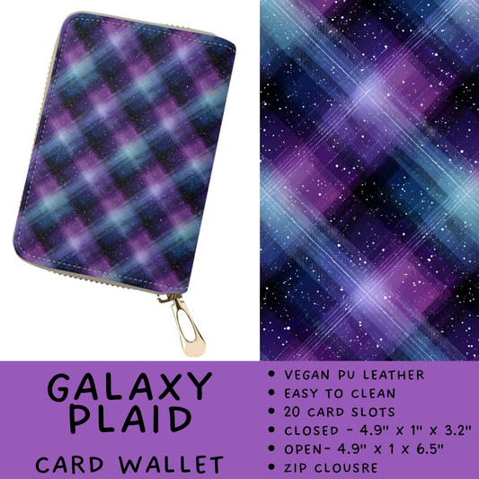 Batch #460 - Zip It Collection - Closes 12/5 - ETA late Jan - Galaxy Plaid Card Wallet