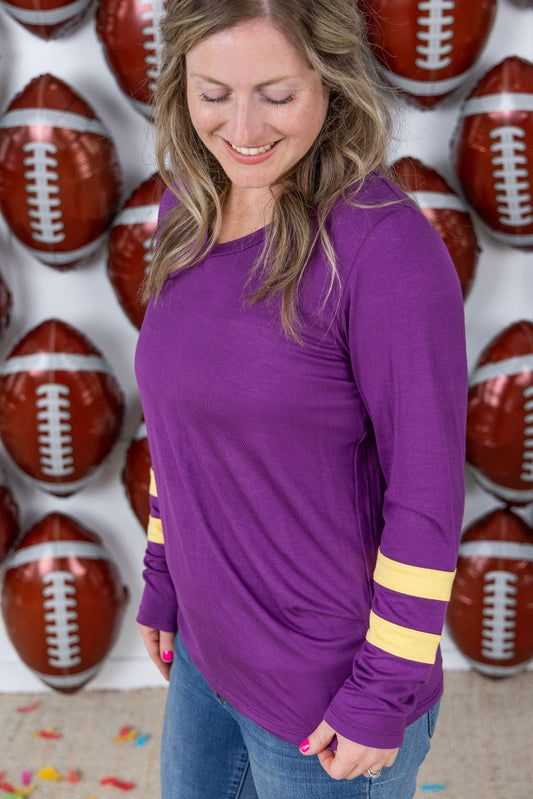 IN STOCK GameDay Larissa Long Sleeve Top - Minnesota FINAL SALE