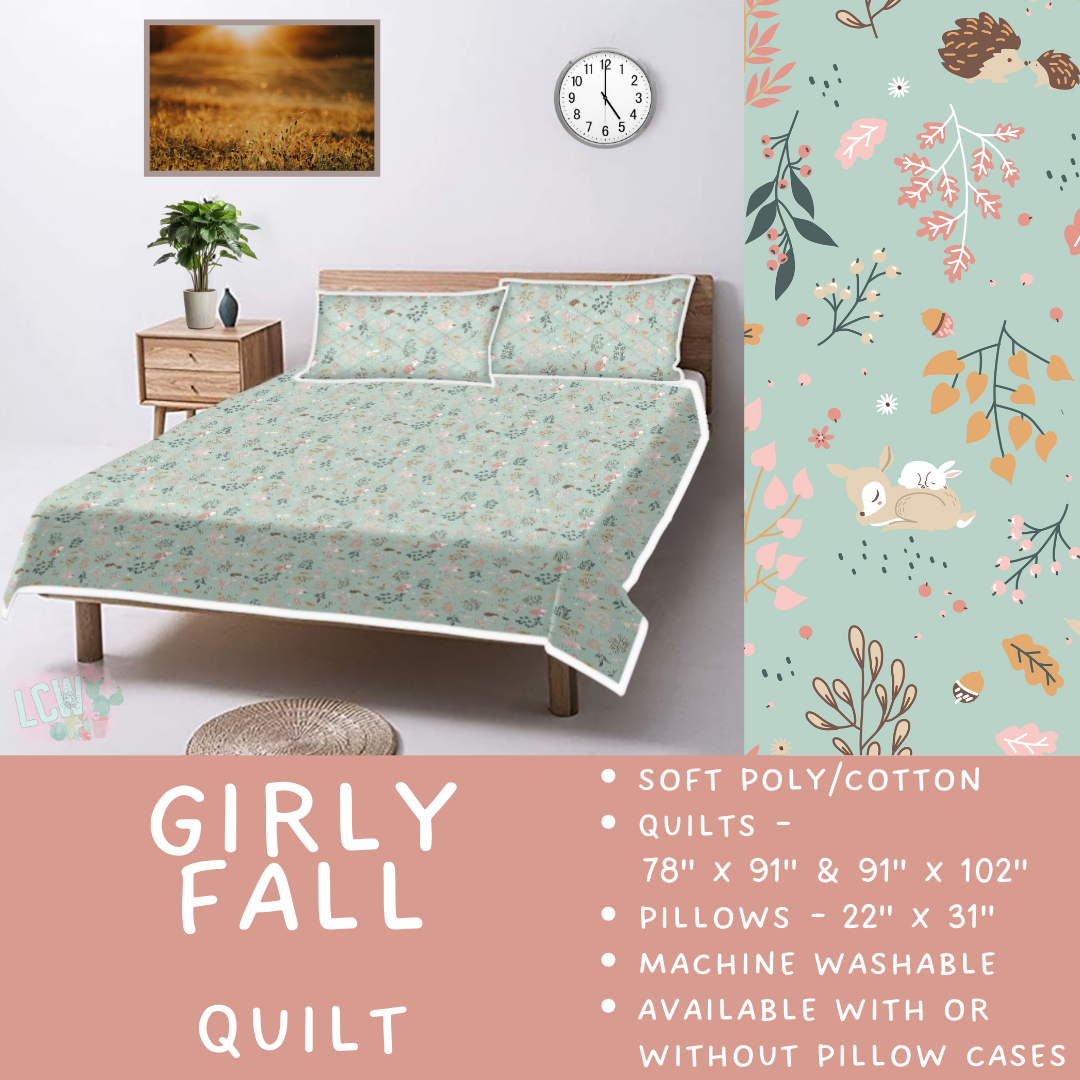 Batch  #410 - Cozy Quilts - Closes 9/10 - ETA late October - Girly Fall Quilt