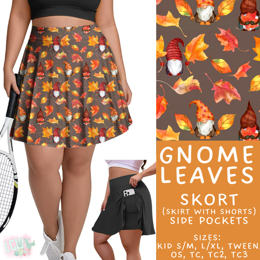 Batch #407 - Fall Fun 2 - Closes 9/4 - ETA mid/late October - Gnome Leaves Skort