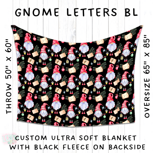 Ready To Ship - Gnome Letters Blanket