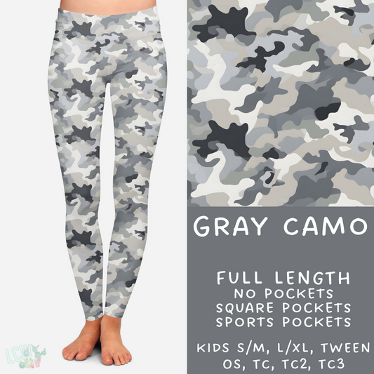 Ready to Ship - Gray Camo Leggings