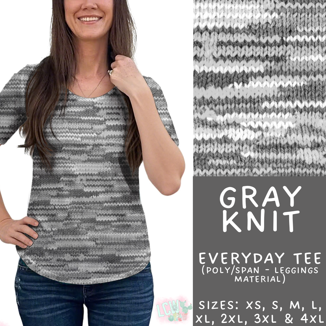 Batch #461 - October Request Run - Closes 12/9 - ETA late Jan - Gray Knit Everyday Tee