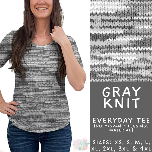 Batch #461 - October Request Run - Closes 12/9 - ETA late Jan - Gray Knit Everyday Tee