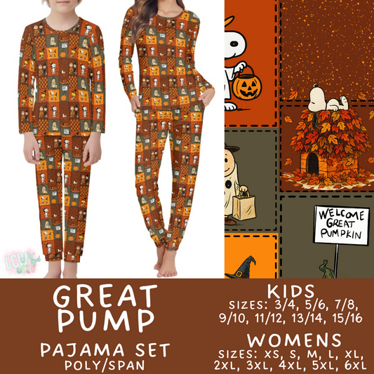 Batch #406 - Fall Family Pajamas - Closes 9/3 - ETA mid/late October - Great Pump Women's & Kid's Pajama Set
