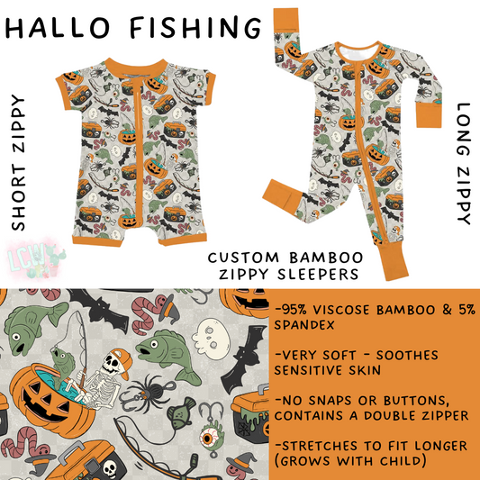 Batch #402 - Little Dreamers HalloFall - Closes 8/27 - ETA mid October - Hallo Fishing Short and Long Zippy Sleeper