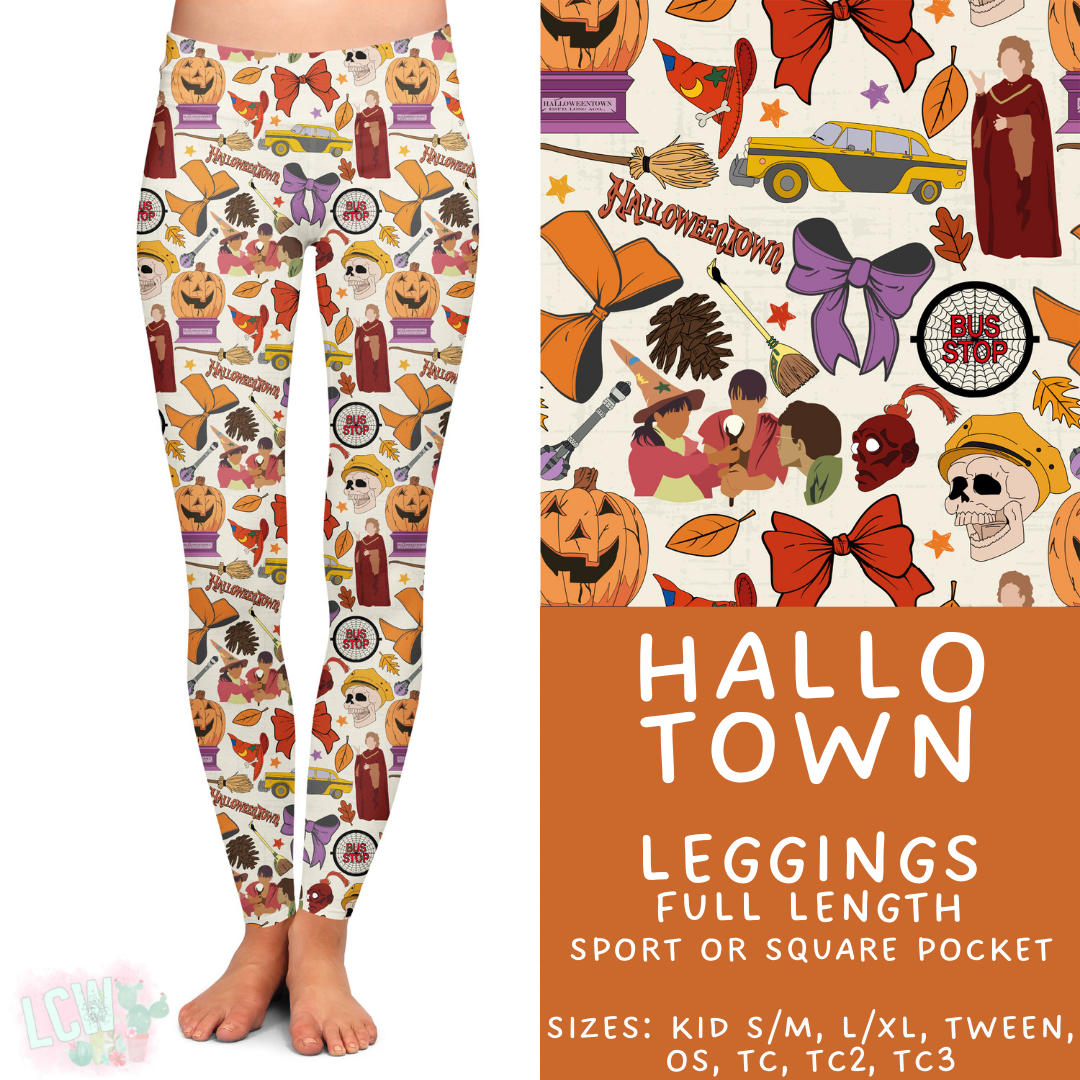 Ready to Ship - Hallo Town Full Length Leggings - Sport Pocket TC & TC2 - Square Pocket OS