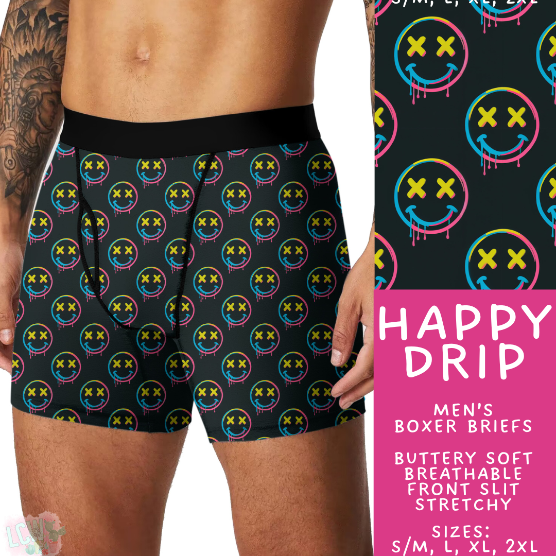 Ready to Ship Happy Drip Men's Boxer Briefs - Large