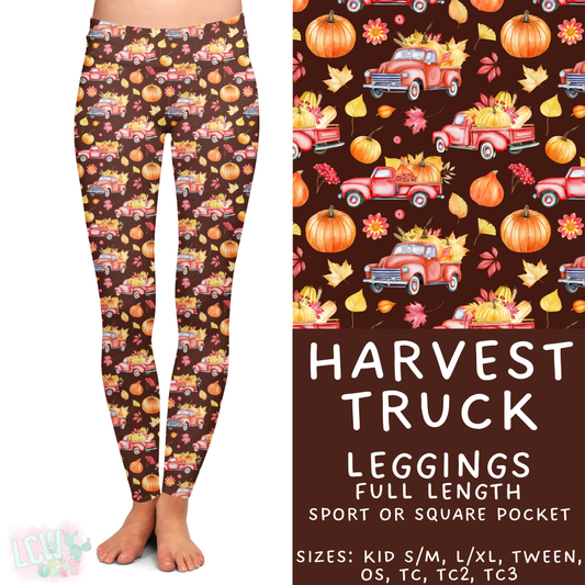 Batch #407 - Fall Fun 2 - Closes 9/4 - ETA mid/late October - Harvest Truck Full Length Leggings